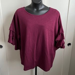 Ruffled Sleeve Shirt